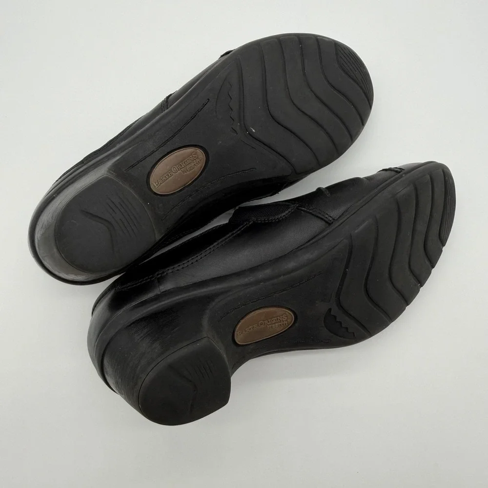 Earth Origins Women's Roxanne Slip-On Comfort Buckle Black Leather Size 8